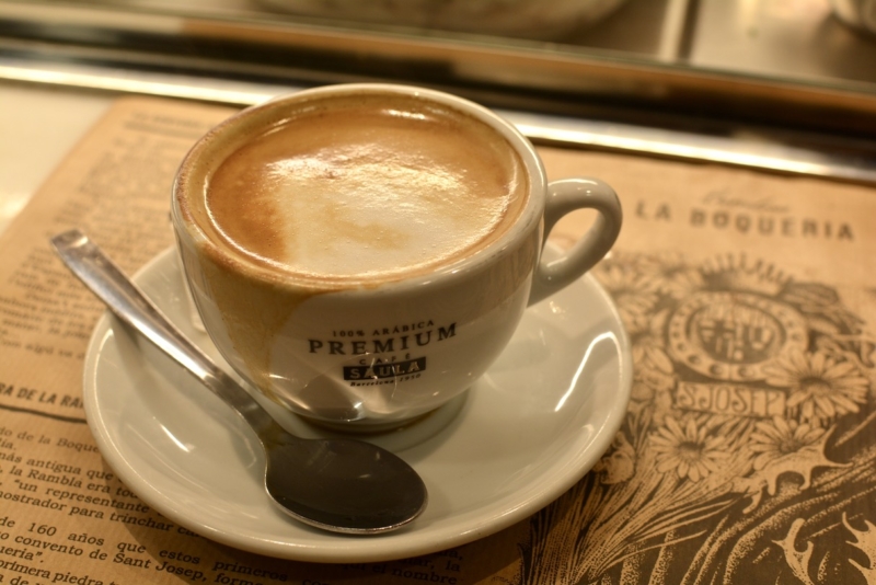 El Quim La Boqueria Barcelona Spain capuccino