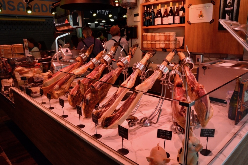 La Boqueria Barcelona Spain jamon