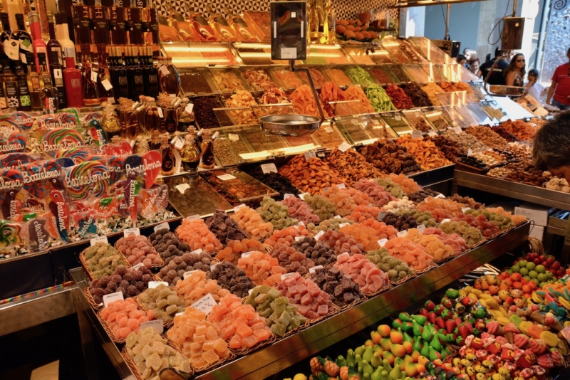 La Boqueria Barcelona Spain marzipan