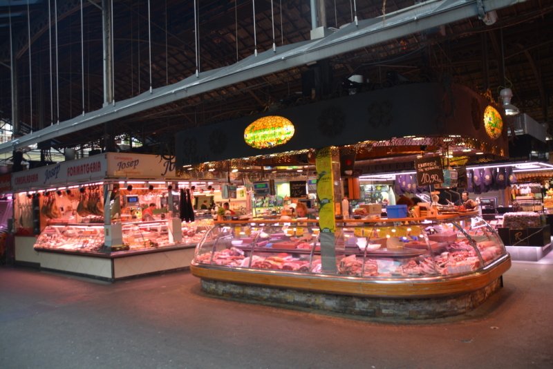 La Boqueria Barcelona Spain morning meat