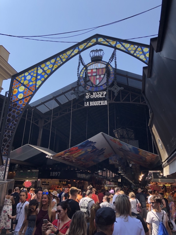 La Boqueria Barcelona Spain sign