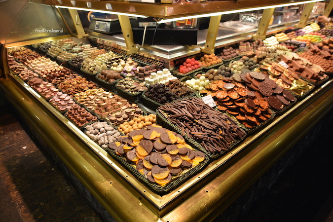 La Boqueria markets Barcelona Spain chocolate