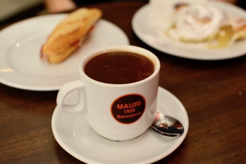 Mauri Patisserie Barcelona Spain hot chocolate