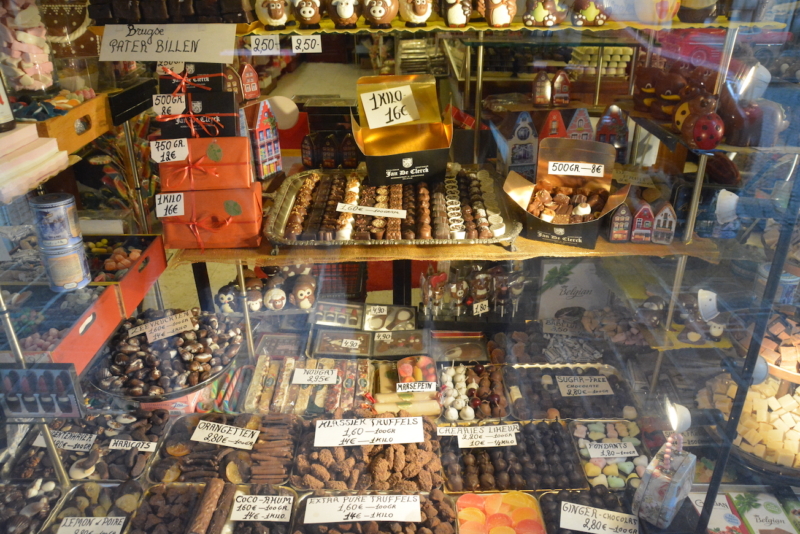 Chocolaterie Jan De Clerck Bruges Belgium display