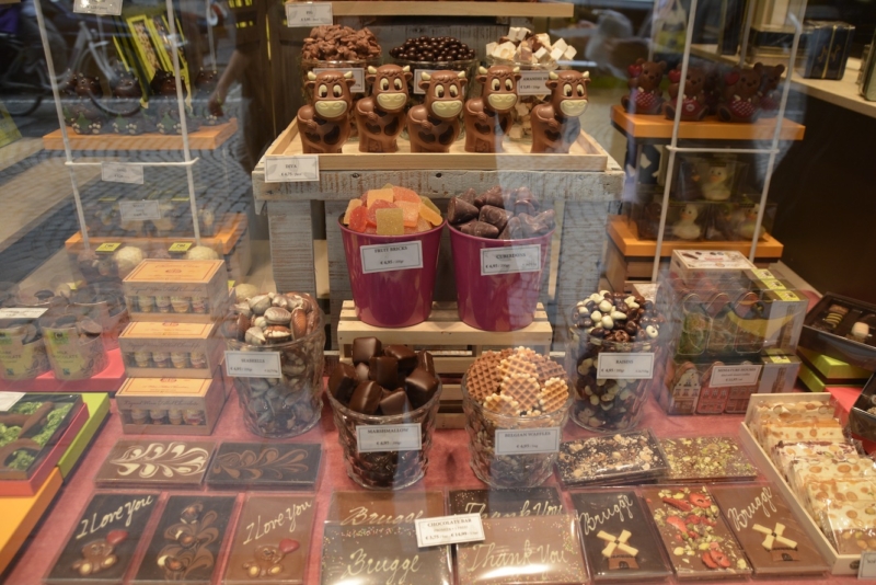 Chocoholic Bruges window