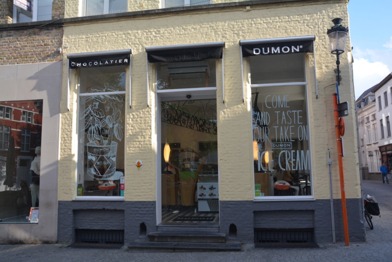 Dumon Chocolates Bruges shopfront