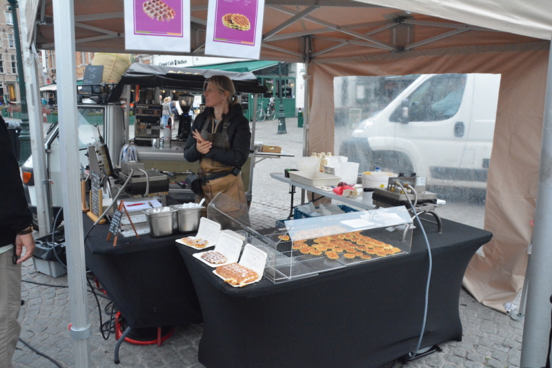 Wednesday Market at Markt Bruges saucisson waffles