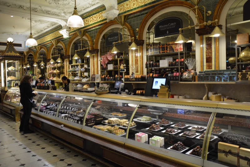 Harrods London food hall chocolate