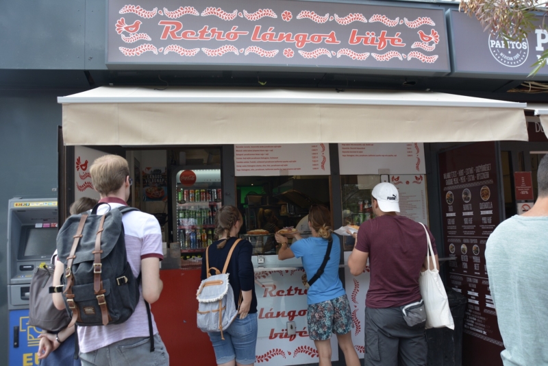 Retró Lángos Büfé Budapest stall