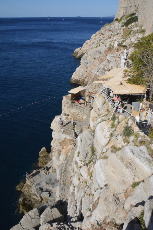 Buža Bar Dubrovnik along the sea