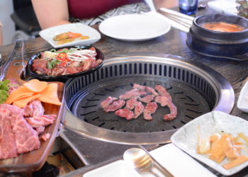 Insadong Gungahlin Korean BBQ beef cooking