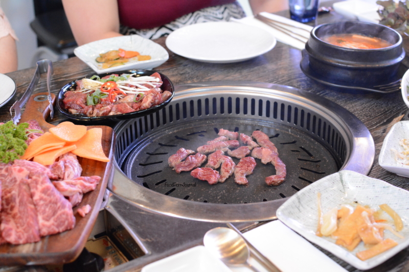 Insadong Gungahlin Korean BBQ beef cooking