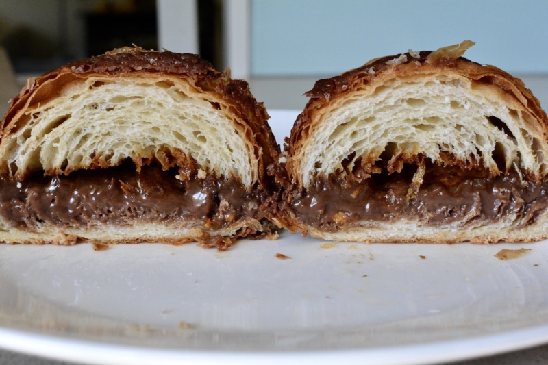 Three Mills bakery twice baked croissant chocolate