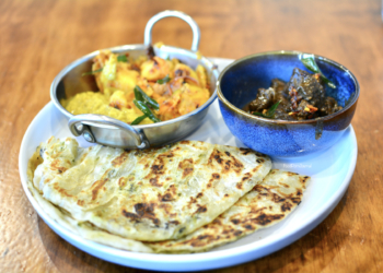 Short Eats Woden three curries and naan