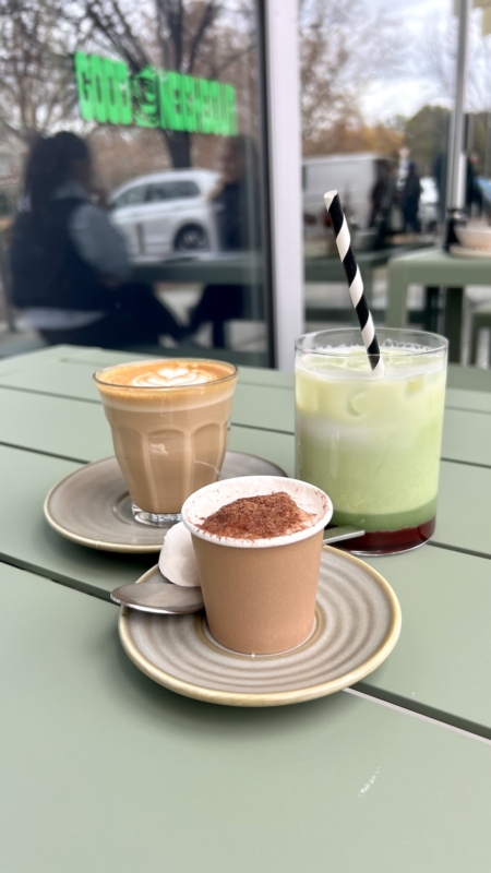 Good Neighbour Kingston strawberry matcha coffees