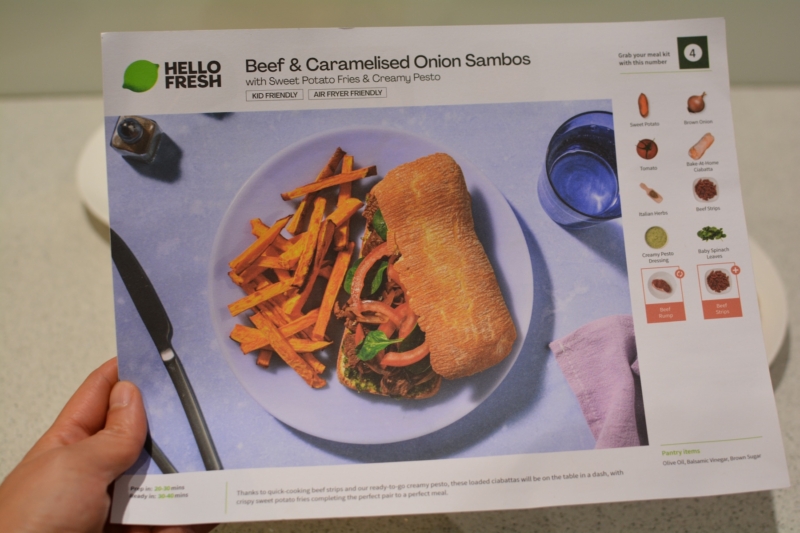 Hello Fresh recipe card